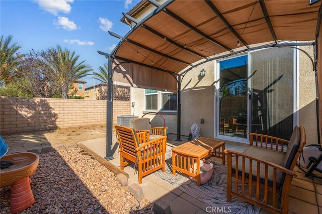 view of patio with an outdoor hangout area