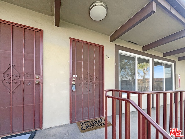 view of doorway to property