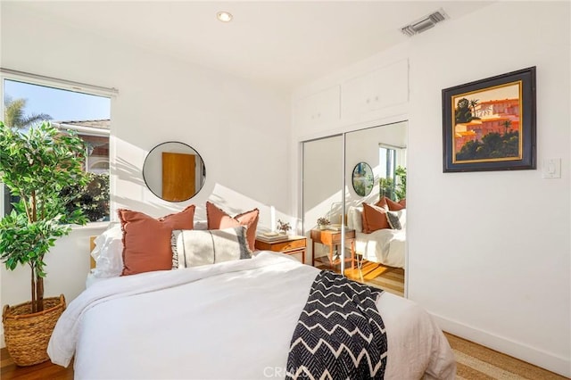 bedroom with a closet