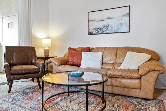 view of carpeted living room