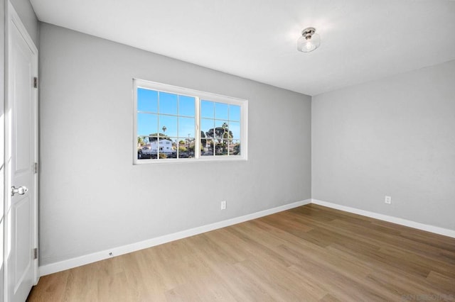 unfurnished bedroom featuring light hardwood / wood-style flooring