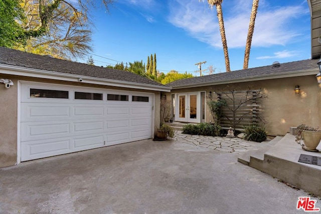 view of front of property with french doors