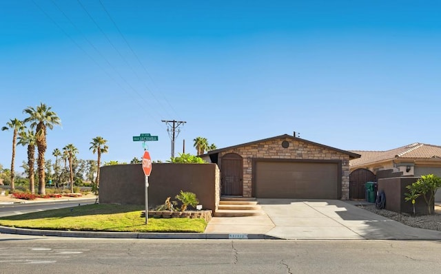 view of front of home featuring a garage