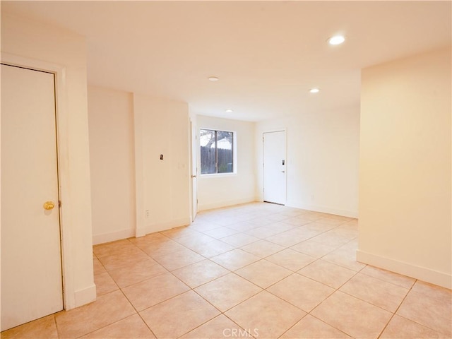 view of tiled spare room