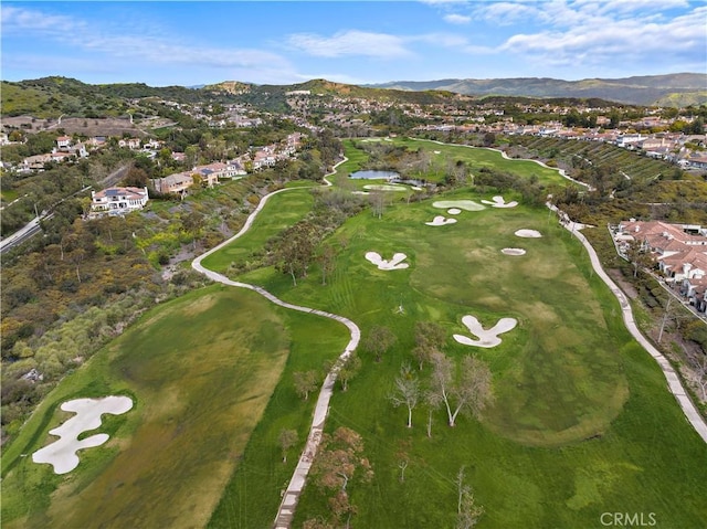 bird's eye view featuring a mountain view