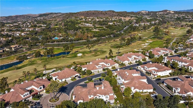 aerial view featuring a mountain view