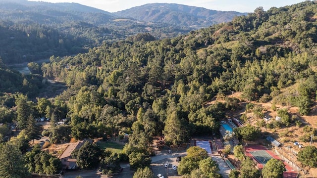 bird's eye view featuring a mountain view