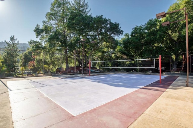 view of home's community with volleyball court