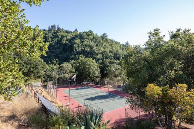 view of tennis court