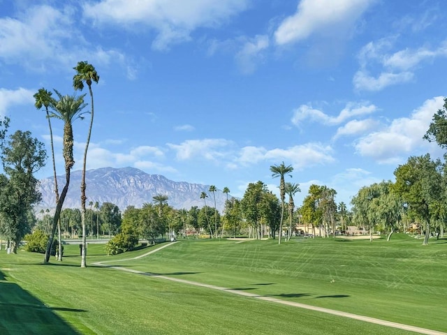 view of property's community with a mountain view