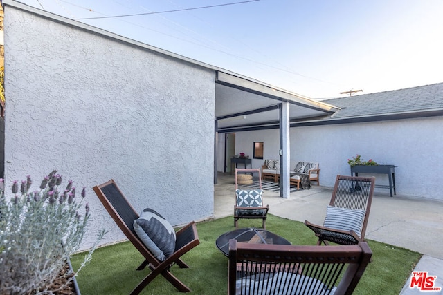 view of patio / terrace with an outdoor hangout area