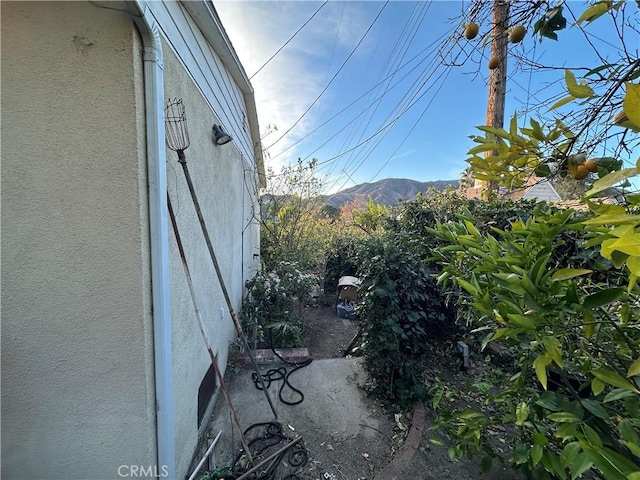 exterior space with a mountain view