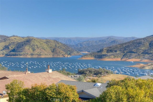 view of water feature featuring a mountain view