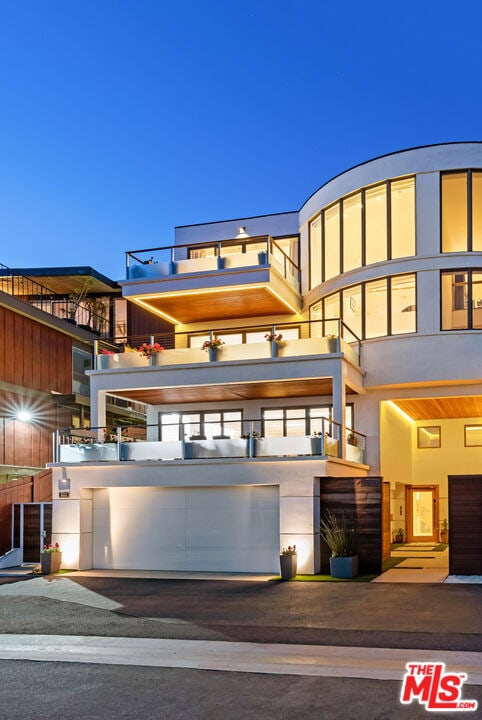 contemporary house with a garage