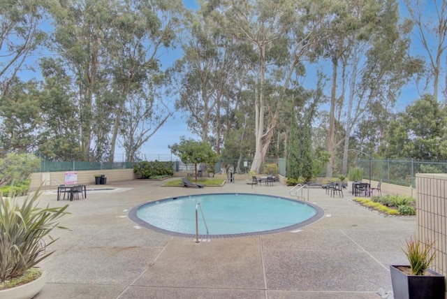 view of pool with a patio area