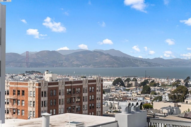 property view of mountains featuring a water view