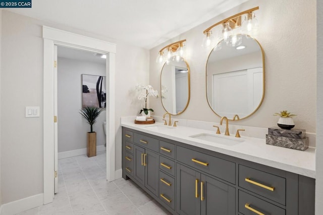 bathroom featuring vanity