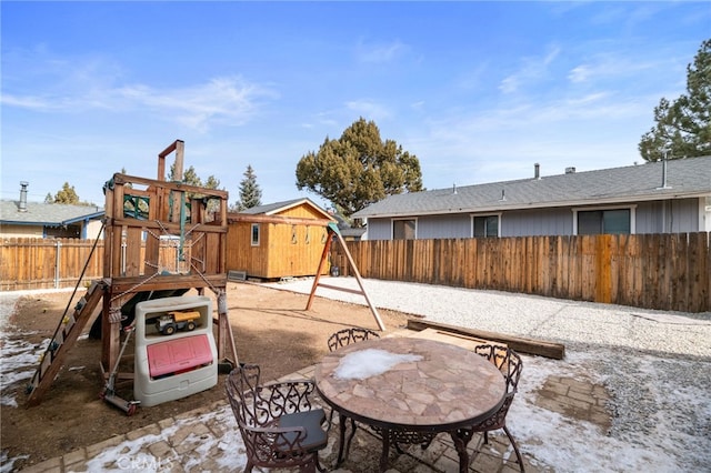 view of patio / terrace with a playground