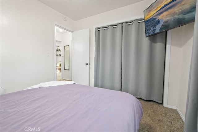 view of carpeted bedroom