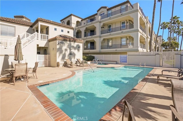 view of pool with a patio