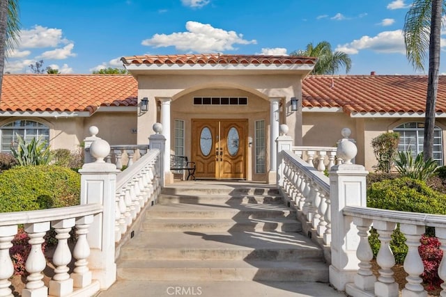 view of doorway to property