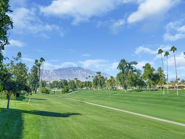 surrounding community with a mountain view