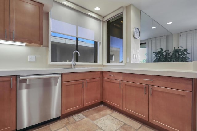 kitchen with sink and dishwasher