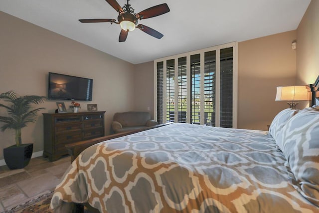 bedroom with ceiling fan