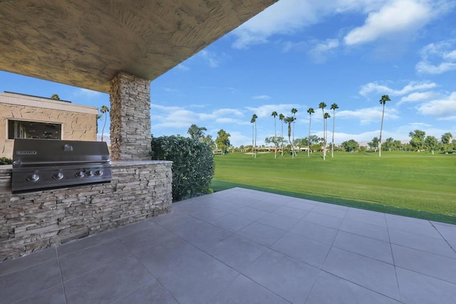 view of patio featuring area for grilling