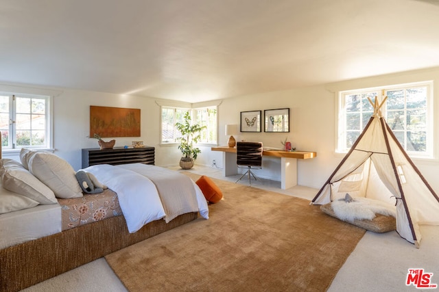 view of carpeted bedroom