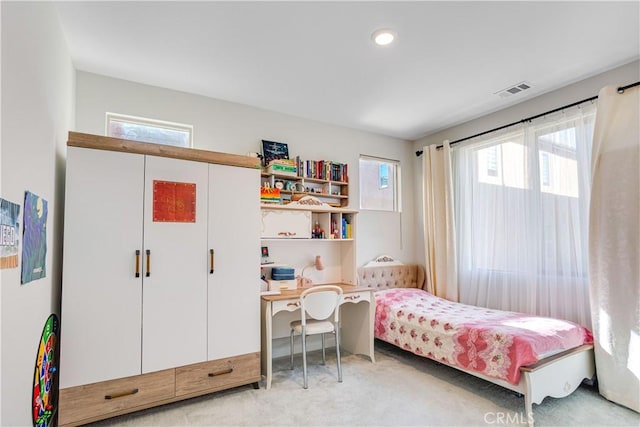 view of carpeted bedroom