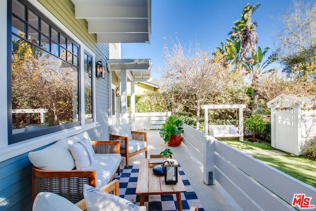 balcony with outdoor lounge area