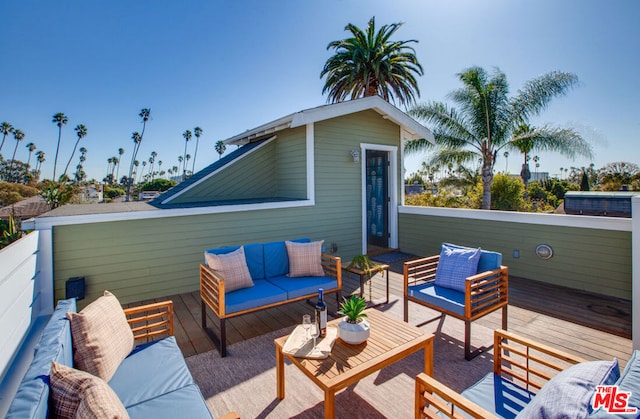 view of patio / terrace featuring an outdoor living space