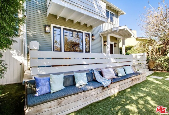 view of patio / terrace featuring an outdoor living space