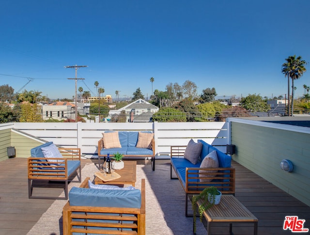 view of patio / terrace featuring an outdoor hangout area