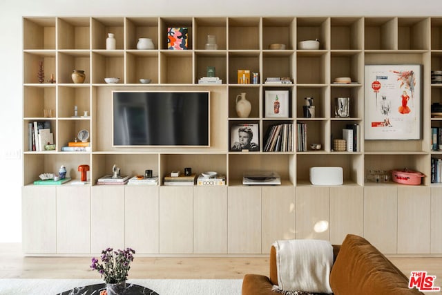 interior space with light hardwood / wood-style flooring