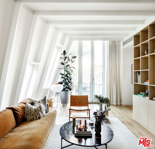 interior space with light wood-type flooring