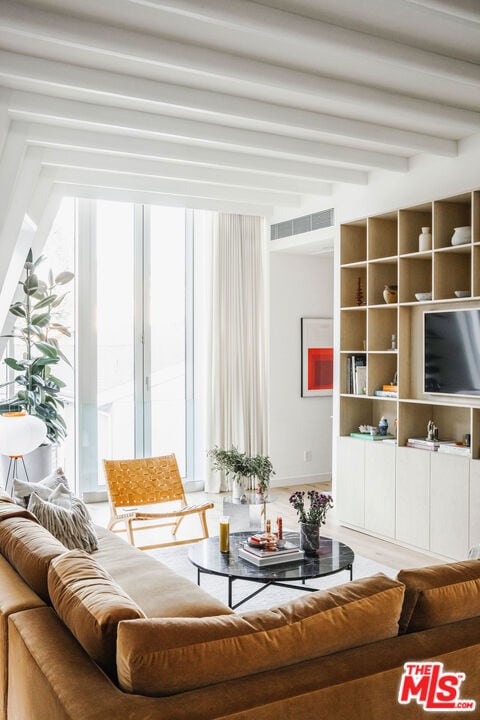 living room with a healthy amount of sunlight