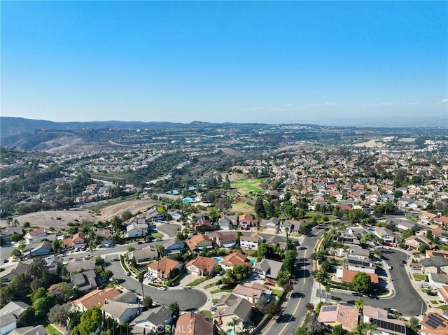 aerial view featuring a mountain view