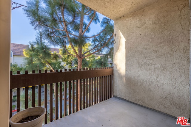 view of balcony