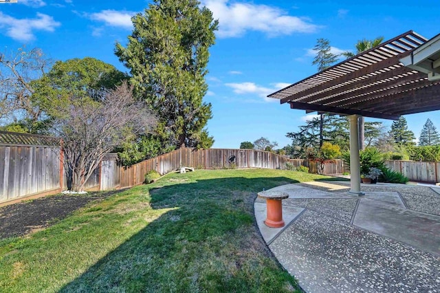 view of yard with a patio