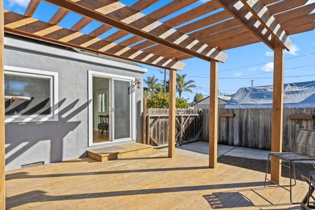 view of patio / terrace featuring a pergola