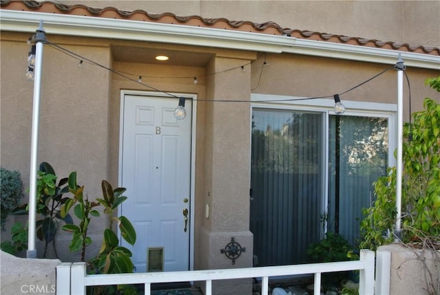 view of doorway to property