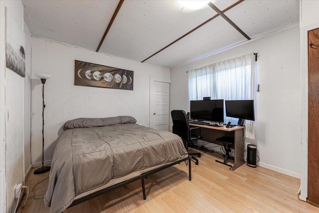 bedroom featuring light wood-type flooring