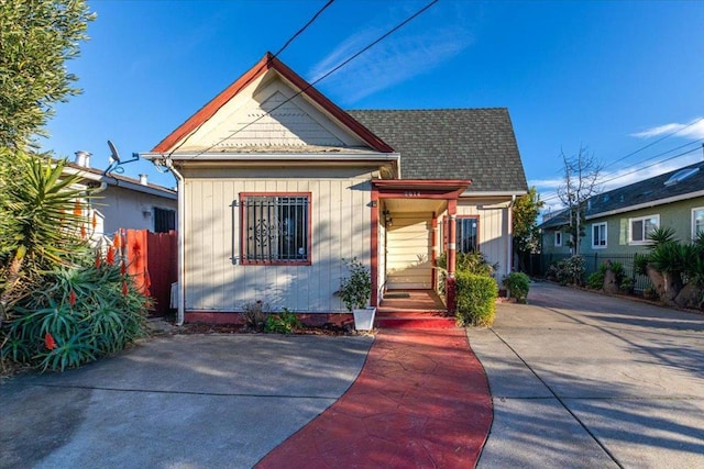 bungalow-style house featuring a patio area