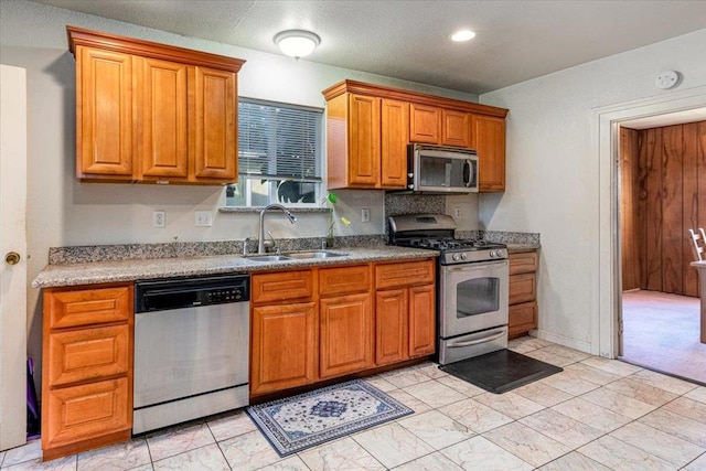 kitchen with sink and stainless steel appliances