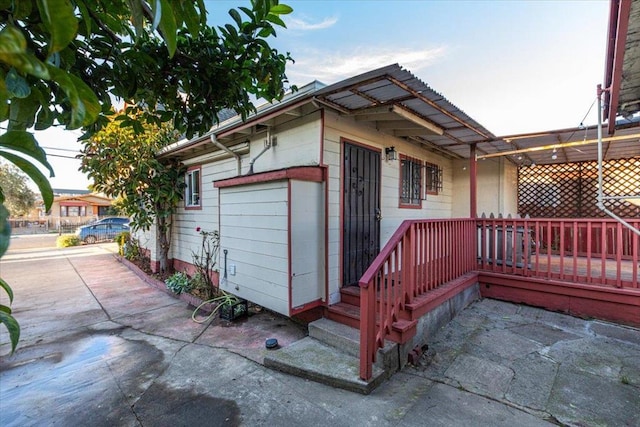 exterior space with a patio area