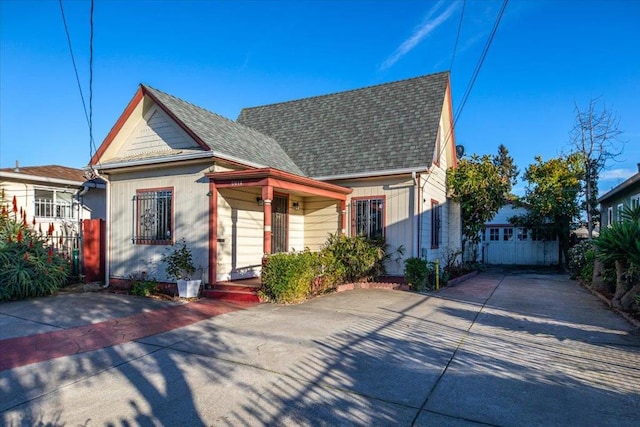 bungalow-style home featuring a garage