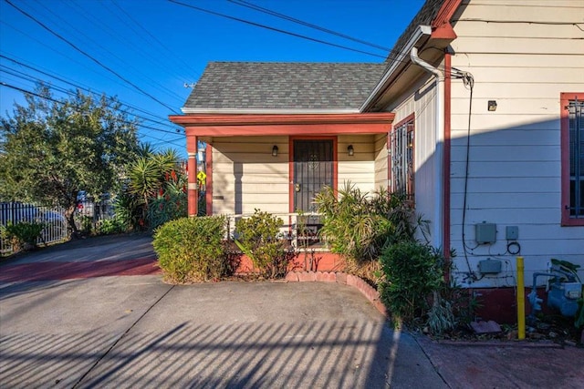 entrance to property with a porch