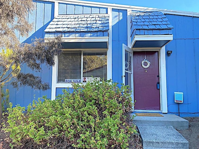 view of doorway to property